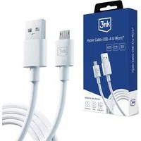 Cavo Dati e Ricarica USB-A - microUSB 3MK Hyper, 18W, 1.2m, Bianco — 3