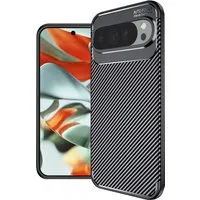 Custodia per Google Pixel 9 Pro XL, Techsuit, CarbonFiber, Nera — 3