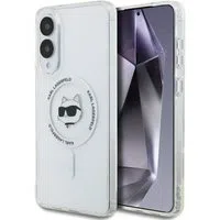 Custodia MagSafe per Samsung Galaxy S25 Edge S937, Karl Lagerfeld, IML Choupette's Head, Bianca. — 3