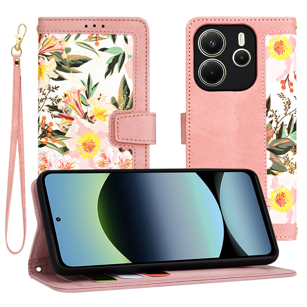 Custodia per Xiaomi Redmi Note 14 4G (Regionale), Techsuit, FlipCraft, Rosa