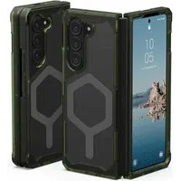 Custodia MagSafe per Samsung Galaxy Z Fold5 F946, Urban Armor Gear, Plyo Pro, Verde Grigio — 3