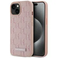 Custodia MagSafe per Apple iPhone 15, Karl Lagerfeld, Hot Stamp, Rosa — 3