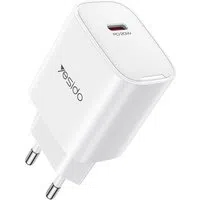 Caricabatterie Rete Yesido YC01E, 20W, 3A, 1 x USB-C, Bianco — 3