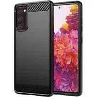 Custodia per Samsung Galaxy S20 FE 2022 G781 / S20 FE 5G G781 / S20 FE G780, Techsuit, Carbonio, Nera — 3