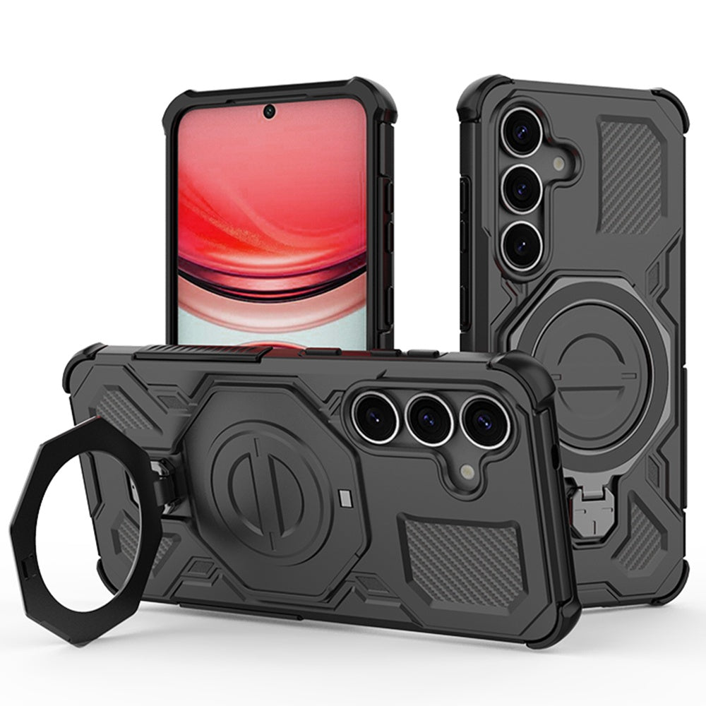 Techsuit Custodia per Samsung Galaxy S25+ S936, Techsuit, Carbon Shield Pro, Nera