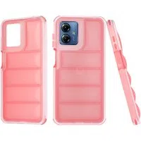 Custodia per Motorola Moto G14, Techsuit, Wave Shield, Rossa — 3