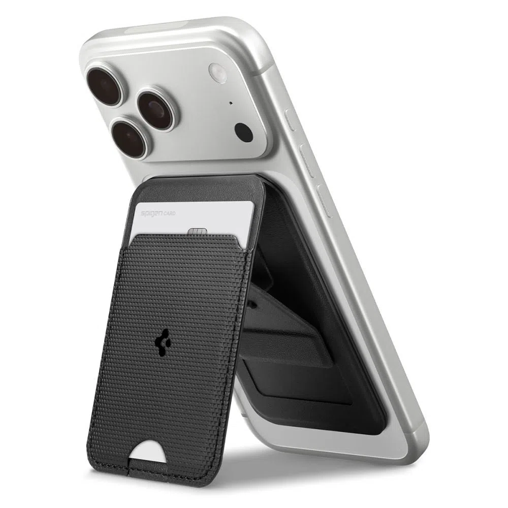 Portafoglio MagSafe, Spigen, Slim Fold Tripod S314-3, Nero AFA10751 — 2