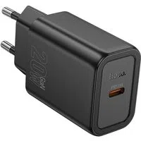 Caricabatterie Rete HOCO N60, 20W, 3A, 1 x USB-C, Nero — 3