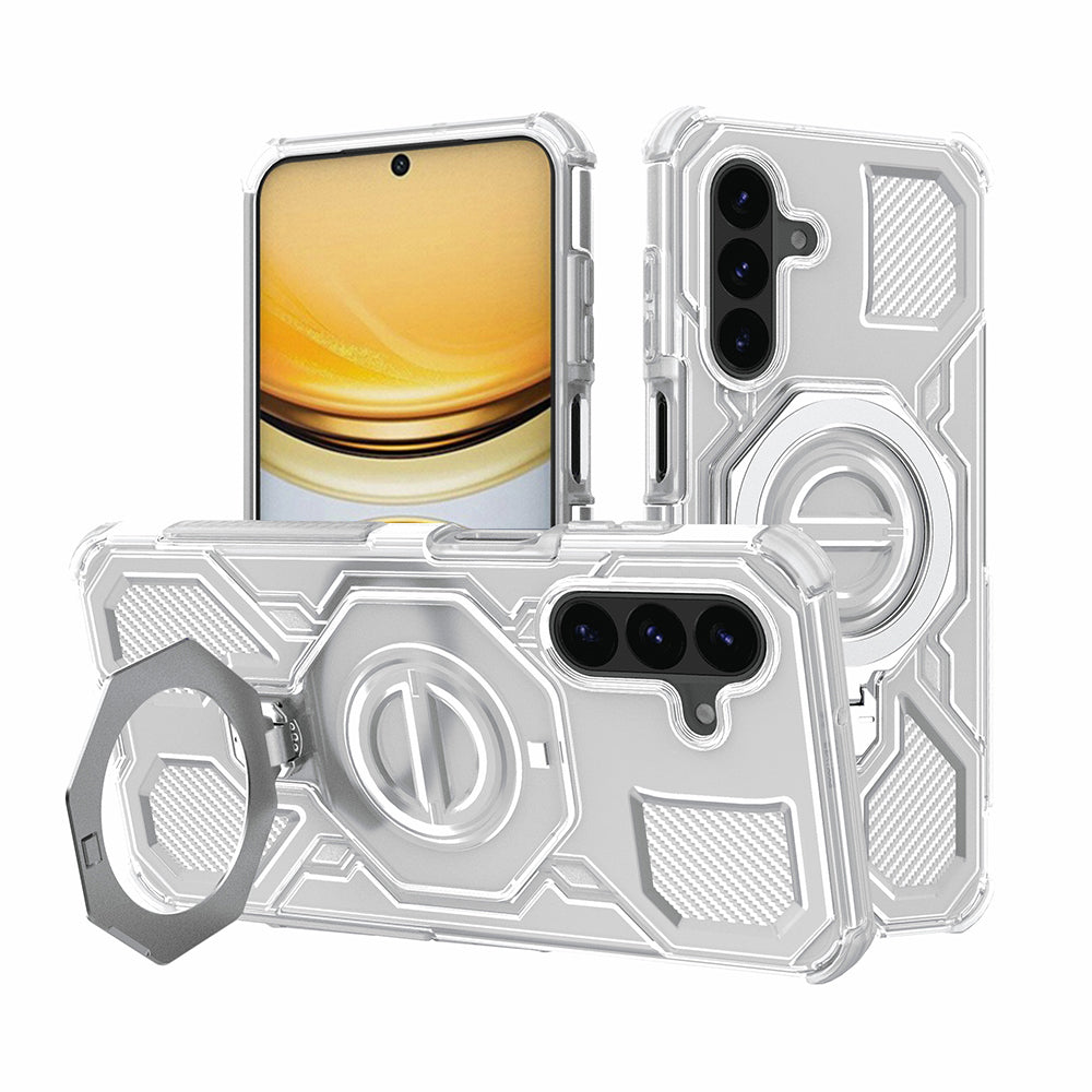 Techsuit Custodia per Samsung Galaxy A57 5G, Techsuit, Carbon Shield Pro, Bianca
