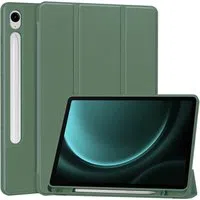 Custodia per Samsung Galaxy Tab S10 FE / Tab S9 FE, Techsuit, Flex Trifold, Verde — 3