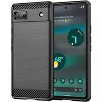 Custodia per Google Pixel 6a, Techsuit, Carbonio, Nera — 3