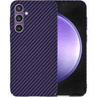 Custodia per Samsung Galaxy S23 FE S711, Techsuit, Carbonite FiberShell, Viola