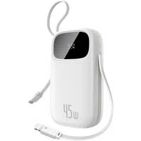 Batteria Esterna Baseus EnerFill FC31 Qpow 3, 20000mAh, 45W, QC + PD, 1 x Lightning - 1 x USB-A - 2 x USB-C, Bianca E0028D01 — 3