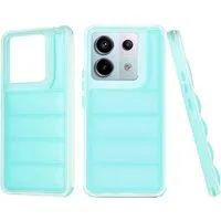 Custodia per Xiaomi Poco X6 / Note 13 Pro 5G, Techsuit, Wave Shield, Turchese — 3