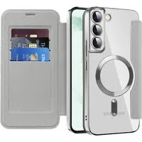 Custodia MagSafe per Samsung Galaxy S22+ 5G S906, Techsuit, SmartMag Book, Grigio — 3