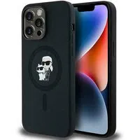 Custodia MagSafe per Apple iPhone 14 Pro, Karl Lagerfeld, Silicone Karl & Choupette, Nera — 3