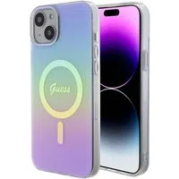Custodia MagSafe per Apple iPhone 15, Guess, IML Iridescente, Viola — 3