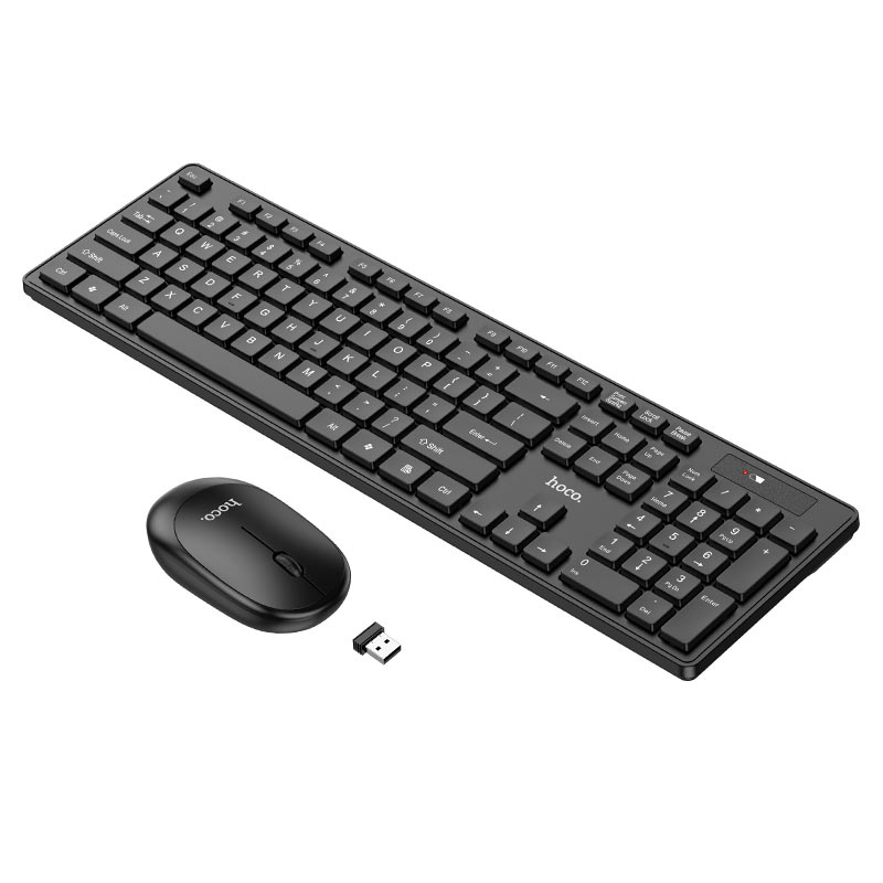 Kit Tastiera Mouse Wireless HOCO GM17, Nero