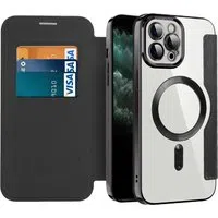 Custodia MagSafe per Apple iPhone 11 Pro Max, Techsuit, SmartMag Book, Nera — 3