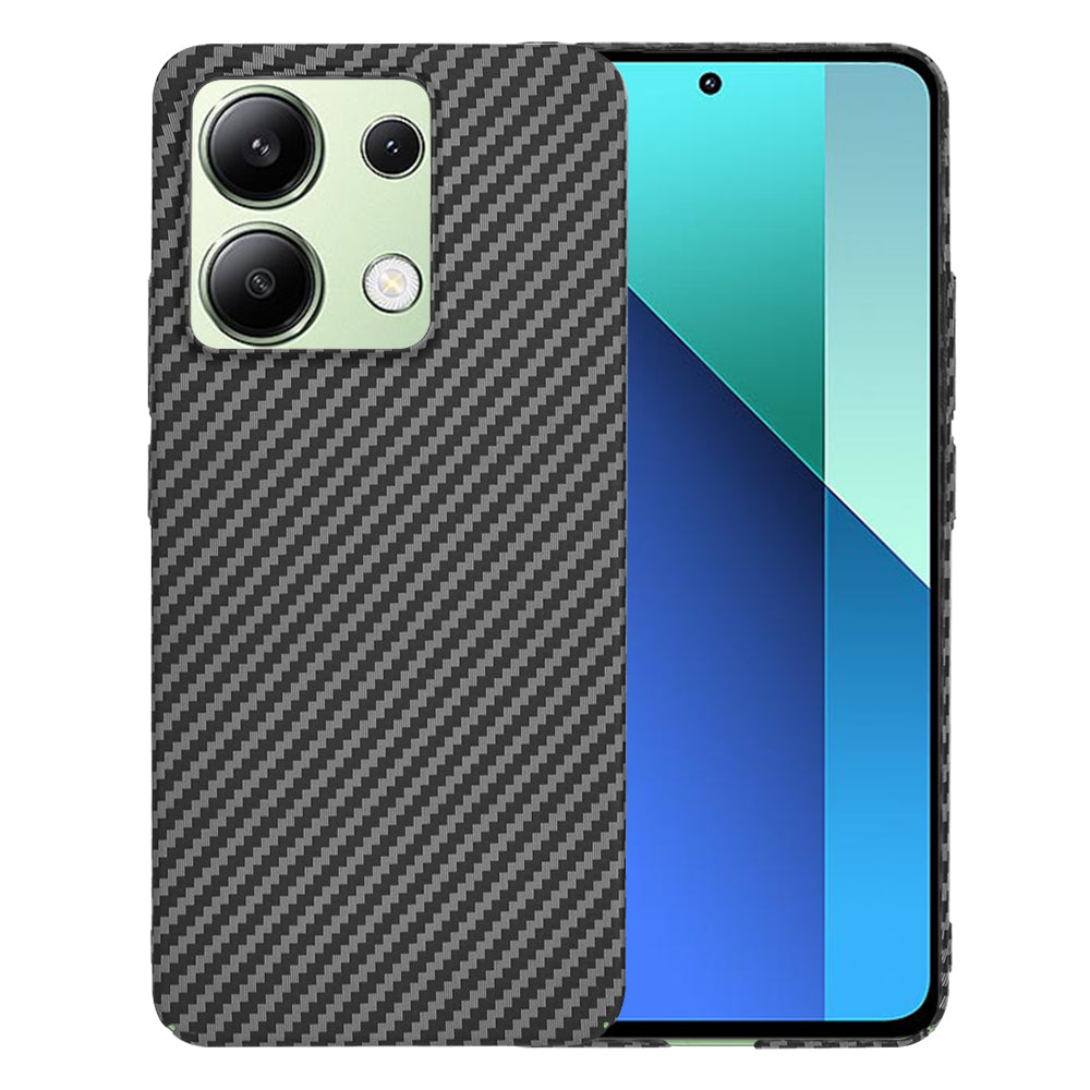 Custodia per Xiaomi Redmi Note 13 4G, Techsuit, Carbonite FiberShell, Nera