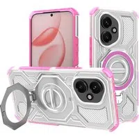Custodia per Honor 400, Techsuit, Carbon Shield Pro, Rosa — 3