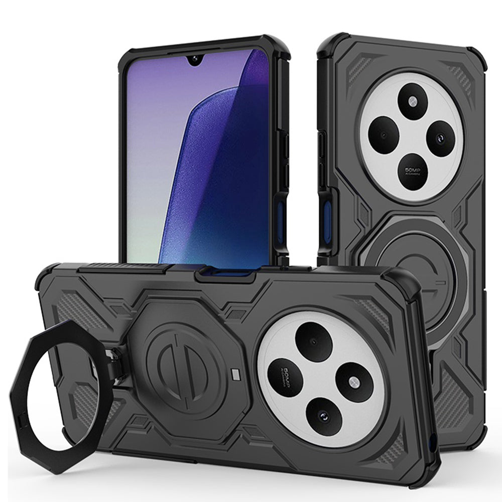 Techsuit Custodia per Xiaomi Poco C75 / Redmi 14C, Techsuit, Carbon Shield Pro, Nera