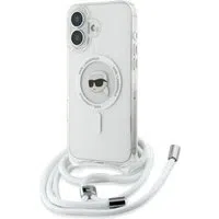 Custodia MagSafe per Apple iPhone 16, Karl Lagerfeld, IML Crossbody Karl's Head, Trasparente — 3