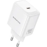 Caricatore da rete Borofone BN33 Fuente, 40W, 1 x USB-C, Bianco — 3