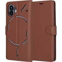 Custodia per Nothing Phone (2), Techsuit, Leather Folio, Marrone — 3