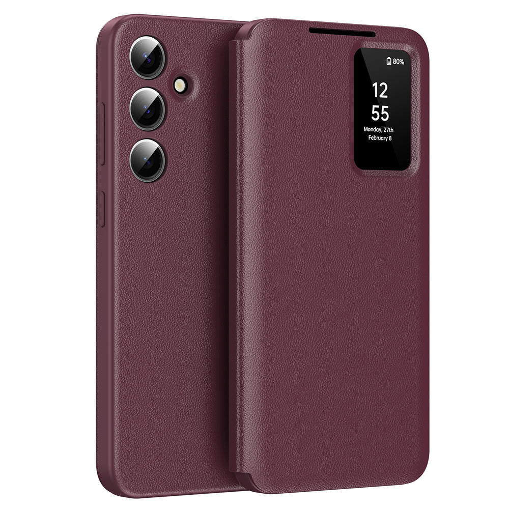 Techsuit Custodia per Samsung Galaxy S25 S931, Techsuit, SmartView, Rossa