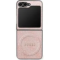 Custodia MagSafe per Samsung Galaxy Z Flip7 F766, Guess, 4G Collection, Rosa — 3