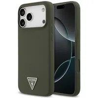 Custodia MagSafe per Apple iPhone 17 Pro Max, Guess, Logo Triangolo, Kaki — 3