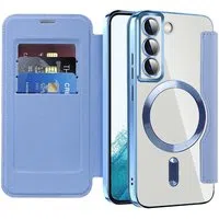 Custodia MagSafe per Samsung Galaxy S22 5G S901, Techsuit, SmartMag Book, Blu — 3