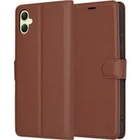 Custodia per Samsung Galaxy A05 A055, Techsuit, Leather Folio, Marrone — 3