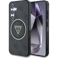 Custodia MagSafe per Samsung Galaxy S25+ S936, Guess, IML Glitter 4G Circle Triangle, Nera — 3
