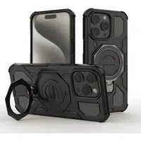Custodia per Apple iPhone 15 Pro, Techsuit, Carbon Shield Pro, Nera — 3