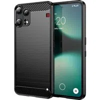 Custodia per Nothing Phone (3a) Lite, Techsuit, Carbonio, Nera — 3