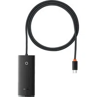Hub USB-C Baseus Lite, 4 x USB-A 3.0 - 1 x USB-C, 1m, Nero WKQX030401 — 3