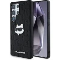 Custodia per Samsung Galaxy S25 Ultra S938, Karl Lagerfeld, Monogram Choupette's Head, Nera — 3