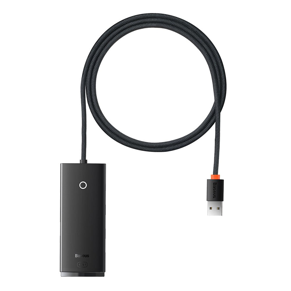 Hub USB Baseus Lite, 4 x USB-A 3.0 - 1 x USB-C, 1m, Nero WKQX030101