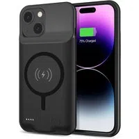 Batteria Esterna Tipo Custodia Wireless Techsuit Power Pro Battery per Apple iPhone 15, 7000mAh, Nera — 3