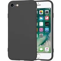 Custodia per Apple iPhone SE (2022) / SE (2020) / 8 / 7, Techsuit, SoftFlex, Nera — 3