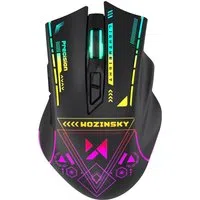 Mouse Gaming Wireless WZK WMGB-3200, 3200DPI, RGB, Nero — 3