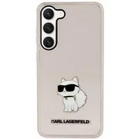 Custodia per Samsung Galaxy S23 S911, Karl Lagerfeld, Ikonik Choupette, Rosa — 3
