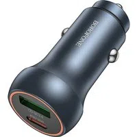 Caricabatterie Auto Borofone BZ32B Fresh, 48W, 3A, 1 x USB-A - 1 x USB-C, Grigio — 3