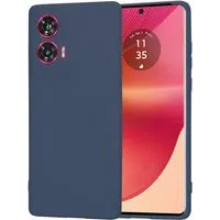 Custodia per Motorola Edge 50 Fusion, Techsuit, SoftFlex, Blu Marino — 3