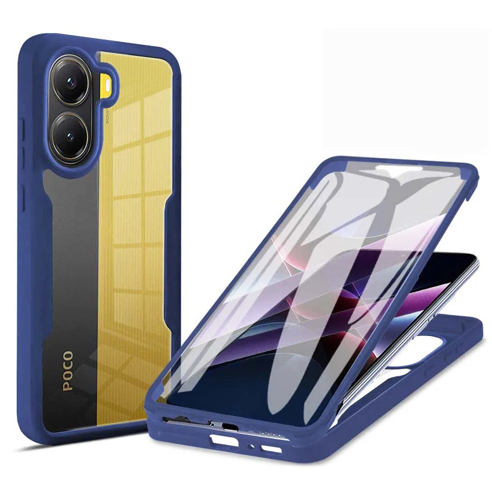 Custodia per Xiaomi Poco X7 Pro, Techsuit, ColorVerse 360, Blu
