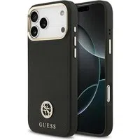 Custodia MagSafe per Apple iPhone 17 Pro Max, Guess, Grained Strass Logo, Nera — 3