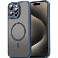 Custodia MagSafe per Apple iPhone 15 Pro, Techsuit, HaloFrost II, Blu Navy — 3
