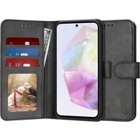 Custodia per Samsung Galaxy A35 5G A356, Techsuit, Diary Book, Nera — 3